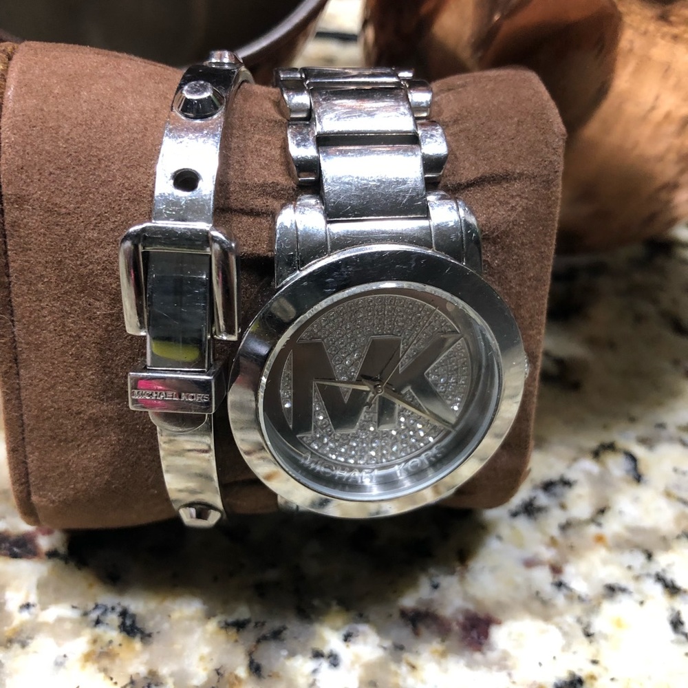 Mk Watch and buckle bracelet.